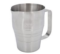 AKLOSIPY Tasse à Mousse de Lait en Acier Inoxydable de 700 Ml - Pichet Mousseur à Lait Professionnel pour Baristas à Domicile - Bec Verseur, Conception Facile et Polyvalent pour les Lattés et Plus