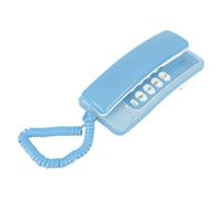 AKLOSIPY Téléphone Fixe Mural avec Appel, Fonction Flash et Dernier Numéro pour Usage Domestique et Hôtelier (Blue)