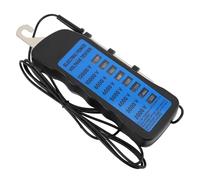 AKLOSIPY Testeur de Tension de Clôture électrique 12KV, Détecteur de Défauts Portable avec 8 Voyants Néon pour un Entretien Efficace de la Ferme
