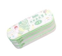 AKLOSIPY Trousse élégante de Grande capacité avec Trois Couches, Joli Design Japonais, pour l'école, le Bureau et l'université (GREEN)