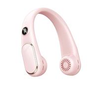 AKLOSIPY Ventilateur de Cou sans Lame, Portable, Faible Bruit, Rechargeable par USB, pour études Sportives, Angle Réglable (PINK)