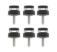 AKLOSIPY Vis à Oreilles à Retrait Rapide, Boulons de Toit Rigide en Alliage D'aluminium 6 Pièces avec Anneau en D, Attaches pour Sangles de Couverture de Chargement (BLACK)