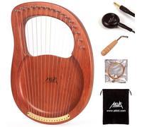 AKLOT Lyre Harpe 16 cordes métalliques en acajou avec ccorder, Ramassage,sac de transport noir