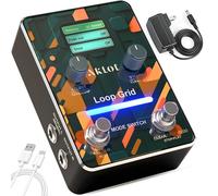 AKLOT Pédale de boucle compacte pour guitare : 40 emplacements 160 minutes avec audio 44,1 kHz 16 bits, indicateur LED, overdub illimité, importation/exportation USB, sortie casque, station de boucle