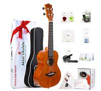 Aklot Tenor Ukulele 26 pouces Ukulélé Acoustique Yukulele Professionnel Ukulélé Acajou Ukelélé Débutants Hawaïen Ensemble avec Haute Qualité Sac de Avec Cours en ligne accordeur électrique