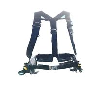 AKM SPORTS Système de harnais de plongée professionnel, ajustement universel réglable, noir avec poches de sécurité jaunes, système de fossé à dégagement rapide pour la plongée sous-marine
