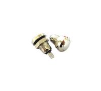 AKMJIHLFM Micro Interrupteur d'alimentation Rond en métal, Bouton de Sonnette de démarrage Automatique étanche, Pointe argentée 8 mm, 2 Broches(5PCS)