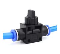 AKMJIHLFM Raccord pneumatique HVFF, connecteur Rapide à 2 Voies, Tube, Tuyau, pièces pneumatiques, Interrupteur en Plastique, contrôleur, 4 mm, 6 mm, 8 mm, 10 mm, 12 mm(HVFF-12,50 Pcs)