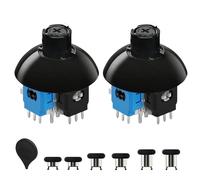 AKNES GuliKit Joysticks Électromagnétiques TMR pour Manette DualShock PS4, Remplacement de Joystick à Tension Ajustable 720°, avec 3 Paires de Capuchons de Hauteurs Différentes