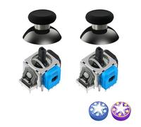 AKNES GuliKit TMR Électromagnétique Joysticks pour Manette DualShock PS4, Stick Accessoires de Rechange pour Playstation 4 Manette, Capuchons de Joysticks Inclus