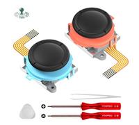AKNES GuliKit TMR Joysticks Pièces de Rechange pour Switch JoyCon | Anti-Jitter, Anti-Dérive, Haute précision, avec outil de réparation
