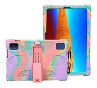 AKNICI 10 Pouces Coque Silicone pour TECLAST M50HD/TECLAST M50/TECLAST M50 Pro/TECLAST M40 Plus/TECLAST P40HD/TECLAST P30S/Blackview Tab 12 Pro/Blackview Tab 7 Pro/OSCAL Pad 10,Bandoulière, Rose Pink