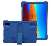 AKNICI 10 Pouces Coque Silicone pour TECLAST M50HD/TECLAST M50/TECLAST M50 Pro/TECLAST M40 Plus/TECLAST P40HD/TECLAST P30S/Blackview Tab 12 Pro/Blackview Tab 7 Pro/OSCAL Pad 10,Bandoulière, Bleu Foncé