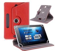AKNICI 360° Rotation 10 Pouces Universal Coque pour Simbans PicassoTab 10/Vankyo MatrixPad S30 S20/YOTOPT K107/BEISTA 10/TOSCIDO K108 W109 X104 X108/LNMBBS 10/YUNTAB K107/Haehne 10,1/TECLAST 10, Rouge