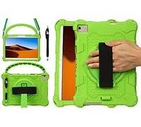 AKNICI Coque Étui pour Blackview Tab8/Tab 8E/Tab9/Tab10,TECLAST P20HD/M40/M40 Pro,YESTEL T5,AOYODKG A39/Tab-A3/A5,Vastking KingPad K10/K10 Pro [Bandoulière/Stylo/Courroie de Maintien 360°] Vert