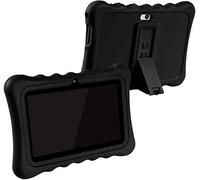 AKNICI Coque Housse Étui pour Haehne 7/LAMZIEN 7/Dragon Touch 7/JEJA 7/Pritom 7/YUNTAB Q88H Q88 7/JINYJIA 7 Pouces Tablette Tactile, Coque Étui en Silicone avec Réglable Support, Noir