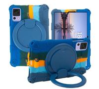 AKNICI Coque Silicone pour DOOGEE T20 Mini Pro/T20 Mini, ALLDOCUBE iPlay 60 Mini Pro/iPlay 50 Mini/iPlay 50 Mini Pro/iPlay50 Mini Pro NFE, TCL Tab 8, Onn 8 2024, Support Rotatif 360°, Bleu Profond