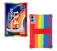 AKNICI Coque Silicone pour DOOGEE Tab G6 Max/TABWEE T60 Pro/TECLAST T65 Plus/TECLAST T65/ OSCAL Pad 200 Tablette 13.4 Pouces, Housse de Protection avec Fonctions de Support, Le Rainbow