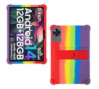 AKNICI Coque Silicone pour DOOGEE U11/ DOOGEE U11 Pro/Blackview Tab 90 WiFi/Blackview Tab9Wifi/ Blackview Tab 90 Tablette 11 Pouces, Housse de Protection avec Fonctions de Support, Le Rainbow