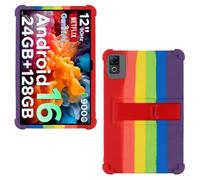 AKNICI Coque Silicone pour DOOGEE U12 Tablette Android 16 Tablette 12 Pouces, Housse de Protection avec Fonctions de Support pour DOOGEE U12 Tablette Android 16 Tablette 12 Pouces, Le Rainbow