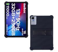 AKNICI Coque Silicone pour DOOGEE U13 / Blackview Mega 8 Tablette 13 Pouces, Housse de Protection avec Fonctions de Support pour DOOGEE U13 / Blackview Mega 8 Tablette 13 Pouces, Noir