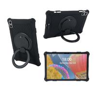 AKNICI Coque Silicone pour TECLAST T50 Pro/HOTWAV Pad 11/YESTEL T15/SEBBE S23/UMIDIGI A15 Tab/weelikeit P39W/C Idea P100/CWOWDEFU 11 Tablette Tactile 11 Pouces, Support Rotatif 360°, Noir