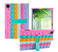 AKNICI Coque Silicone pour TECLAST T70/ Byxsb G140L/ LOGICOM Tab XXL 14/ Urao 140L/ MAXLEGEN M14/ RUSHAR A140 Tablette 14 Pouces, Housse de Protection avec Fonctions de Support, Rose Violet