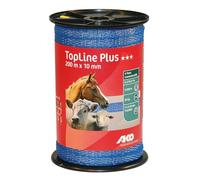 AKO Clôture bande Topline Plus tricond Multicolore, Couleur : Bleu ; Longueur : 200 m x 10 mm