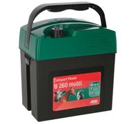 AKO Compact Power B 260 Multi, Dispositif pour clôtures de pâturage Classic, batterie sèche, 9 V, entrée 0,38 J, tension maximale 9,800 V, pour clôtures jusqu'à 4 km, fabriqué en Allemagne