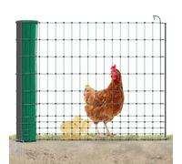AKO Fencing 292414 Filet à volaille Premium (électrifiable, L x H 25 m x 106 cm, Couleur : Vert, Double Pointe, 9 piquets, Filet pour Animaux)