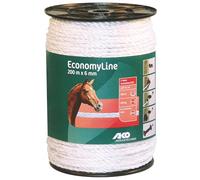 AKO Fencing Corde EconomyLine - 200 m - 6 mm - Blanc - 6 x 0,2 mm - NIRO