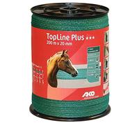 AKO Fencing Ruban Top Line Plus - 200 m - 40 mm - 10 x 0,30 TriCond - Vert
