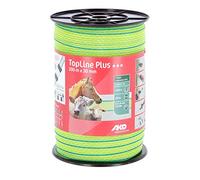 AKO Fencing Topline Plus 449583 Ruban de clôture Jaune fluo/bleu 8 conducteurs Longueur 200 m Largeur 30 mm