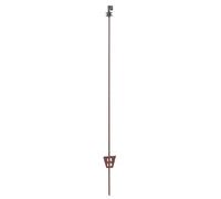 AKO Piquet en acier ressort ovale - 105 cm avec isolateur entièrement en plastique