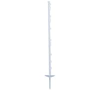 AKO Piquet plastique blanc 105 cm - double bêche, pointe simple convient pour 5 x cordelette + 3 x ruban