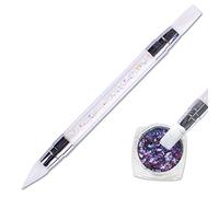 AKOAK 1 lot de stylos à double tête en silicone pour nail art - Outil multifonction pour les ongles.