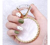 AKOAK 1 présentoir à ongles en forme de coquillage à bords dorés pour vernis à ongles gel, accessoires photo, outils de peinture à ongles (doré)