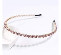 AKOAK Lot de 1 serre-tête en cristal antidérapant enroulé à la main - Style simple - Perles d'eau - Avec perles d'eau - Pour cheveux élégants - Pour fille - Violet