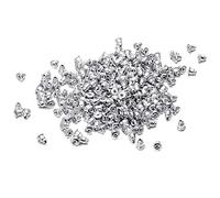 AKOAK Lot de 100 (50 paires) de boucles d'oreilles à tige en métal - Accessoires (argenté)