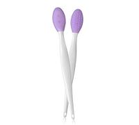 AKOAK Lot de 2 brosses de nettoyage à tête en silicone respectueux de l'environnement - Double face - Pour les points noirs, les points noirs et les pores - Violet