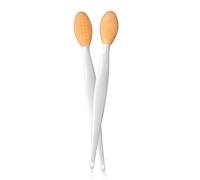 AKOAK Lot de 2 brosses de nettoyage double face en silicone respectueux de l'environnement - Pour points noirs, coutins, pores et beauté - Orange