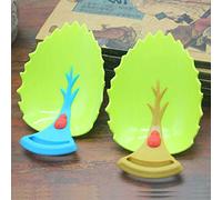 Akoak Lot de 2 rallonges de robinet pour bébé Motif feuilles naturelles Marron et bleu