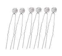 AKOAK Lot de 20 épingles à cheveux en forme de U en forme de boule de diamant, diadème en cristal, strass scintillants, accessoires de cheveux pour femmes et filles, coiffure de mariage