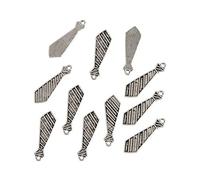 AKOAK Lot de 30 breloques vintage argentées antiques pour fabrication de bijoux