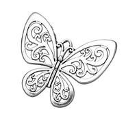 AKOAK Lot de 5 pendentifs en forme de papillon creux de style vintage argenté vieilli pour la fabrication de bijoux et les loisirs créatifs