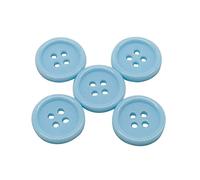 AKOAK Lot de 50 boutons colorés pour vêtements d'enfant 20 mm bleu ciel