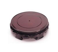 AKOAK Vase circulaire vintage en bois pour aquarium, lampe de table, théière, support rotatif pour décoration d'intérieur (11,9 cm)