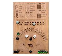 akoba Jeu de société de dés de Baseball, Jeu de dés de Baseball, Planche en Bois avec dés et Flippers en Verre, Jeu de société de Baseball Amusant pour Les réunions de Famille, de fête et de Vacances