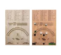 akoba Jeu de société de dés de Baseball, Jeu de dés de Baseball, Planche en Bois avec dés et Flippers en Verre, Jeu de société de Baseball Amusant pour Les réunions de Famille, de fête et de Vacances