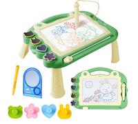 AKOFIC Ardoise Magique Grande avec Pieds, Tableau de Dessin Magnétique Effacable, Table Dessin Magique Enfant, Jouets Éducatifs Cadeau d'anniversaire pour Garçons Filles Bambin 3-6 Ans (Vert)